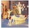 Christmas Lighted Reindeer and Santa's Sleigh, Artificial Christmas Décor for Indoor and Outdoor, Christmas Lighted Outdoor Yard Decoration with 215 LED Lights and 4 Ground Stakes